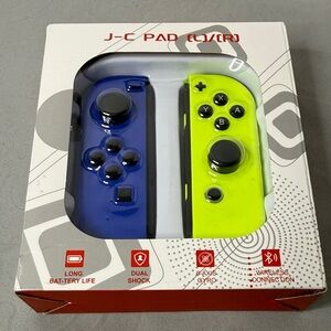 J-C Pad L/R Wireless Blue & Yellow Game Controller Nintendo Switch New Open Box